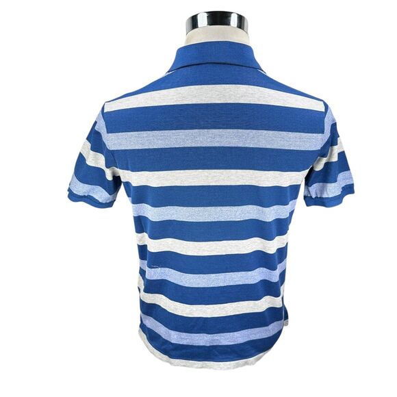 Paul & Shark Yachting Polo Shirt Men’s Medium Blue Gray Striped Italy Cotton - Picture 6 of 12